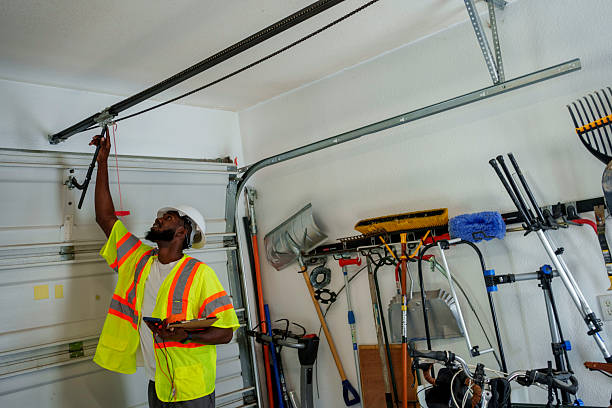 Professional Garage Door Panel Replacement technician working in Rochester, MI